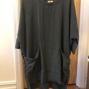 Silence + Noise quarter sleeve pocket dress